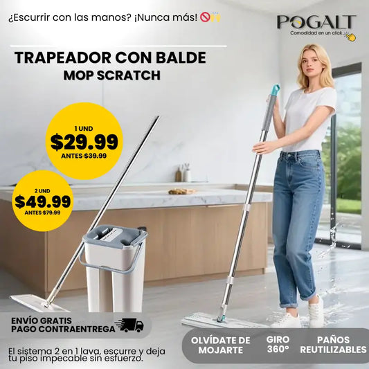 Mop Scratch - Trapeador con Balde