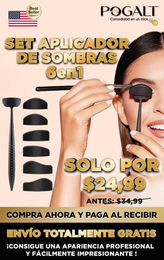 Set de aplicador de sombras 6 en 1